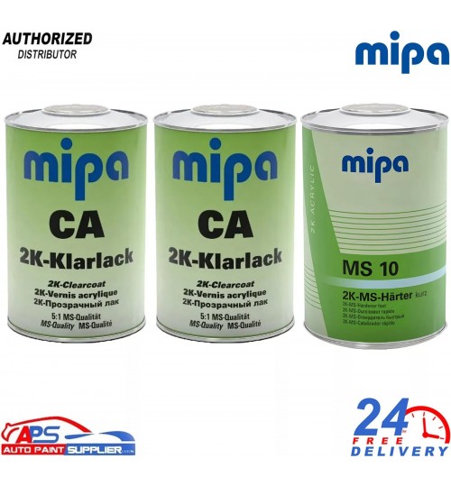MIPA 2K DTM Clearcoat Kit | CA Lacquer + MS10 Hardener (3L)